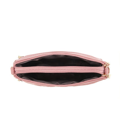 Quilted PU Leather Crossbody Bag for Women