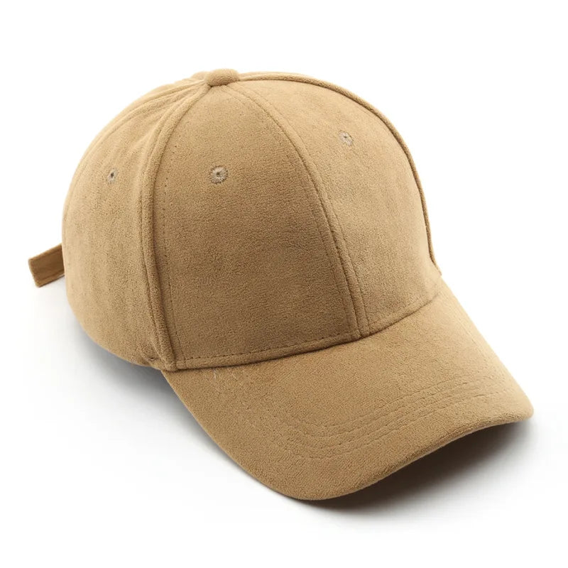 Suede Baseball Cap – Unisex Snapback Hat for Men & Women