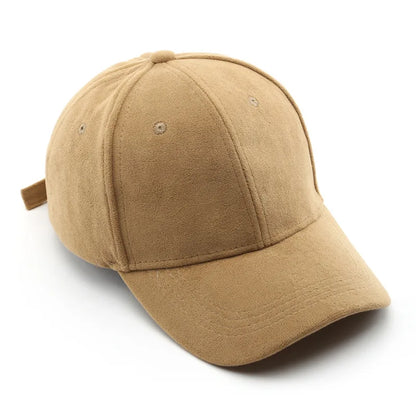 Suede Baseball Cap – Unisex Snapback Hat for Men & Women