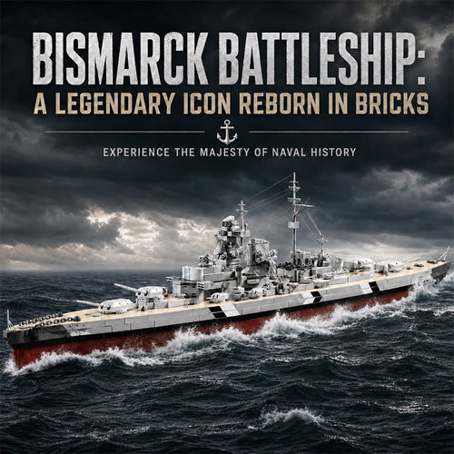 Bismarck Battleship MOC Building Set – 1:300 Scale Military Model