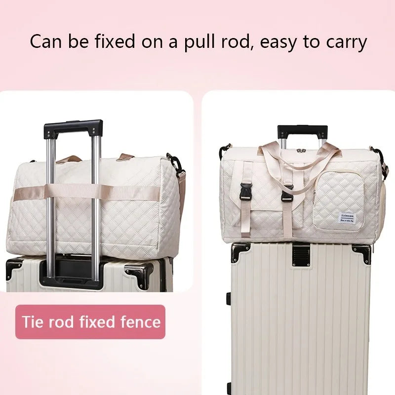 Nylon Argyle Duffle Bag – Large Capacity Sports & Travel