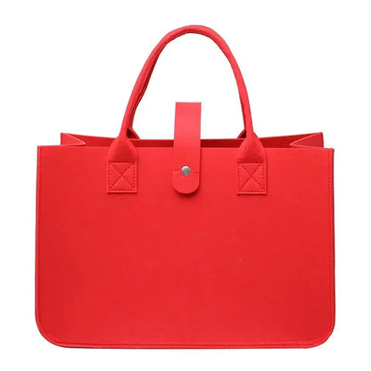 Large Capacity Felt Tote Bag for Women – Designer Woven Handbag