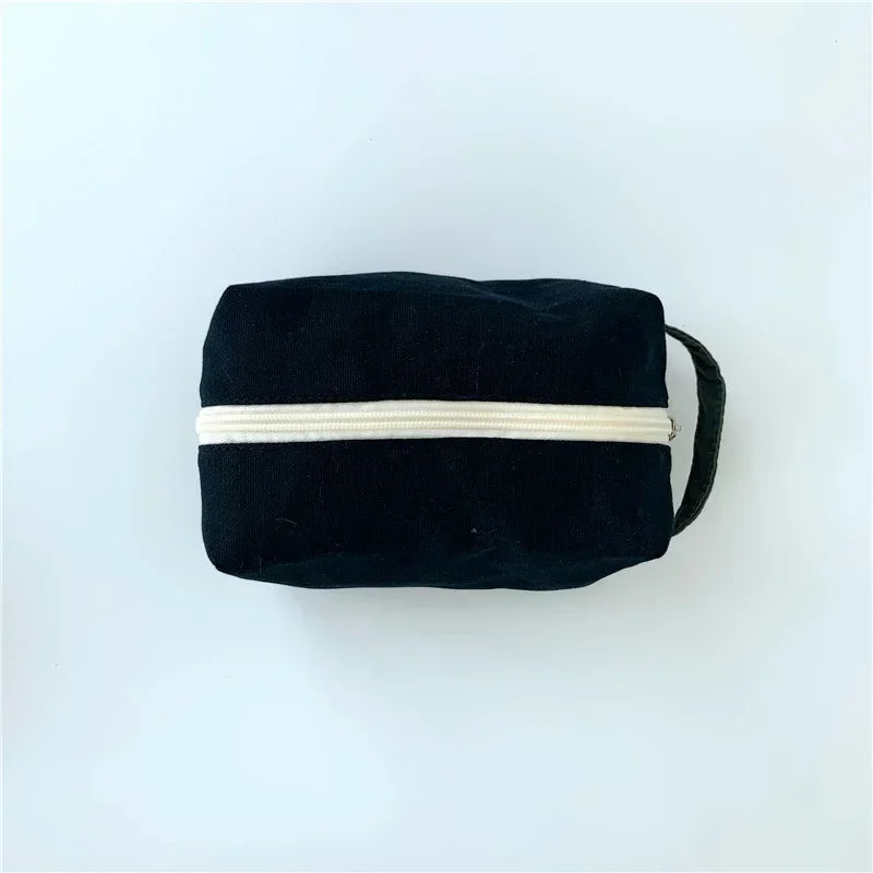 Canvas Cosmetic Bag Travel Makeup Organizer Pouch