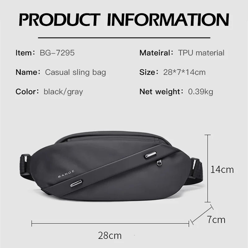 Men's Lightweight Sling Chest Bag – Casual Shoulder Pack