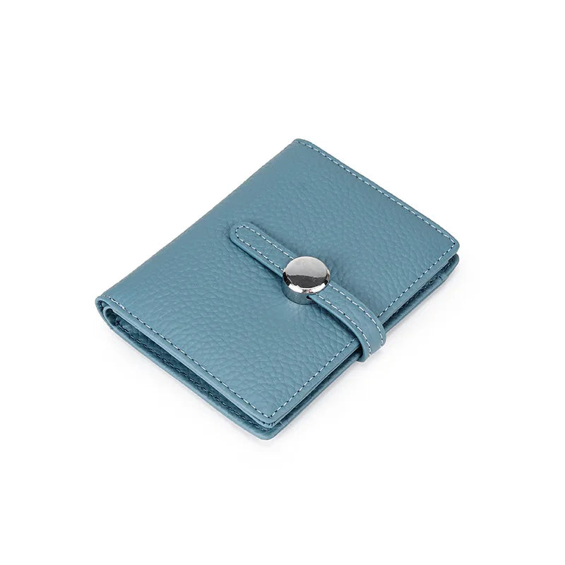 Genuine Leather Small Wallet for Women with Coin Purse