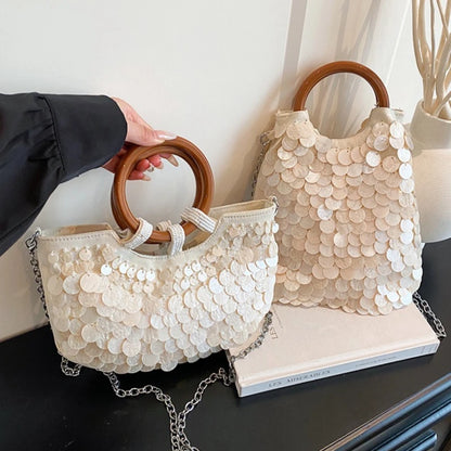 Seashell Beaded Shoulder Bag – Luxury Mermaid Crossbody