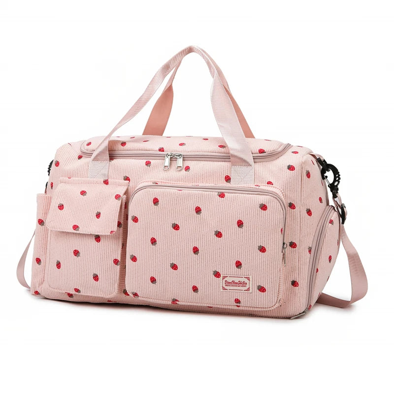 Corduroy Duffle Bag for Women – Large Travel & Gym Tote