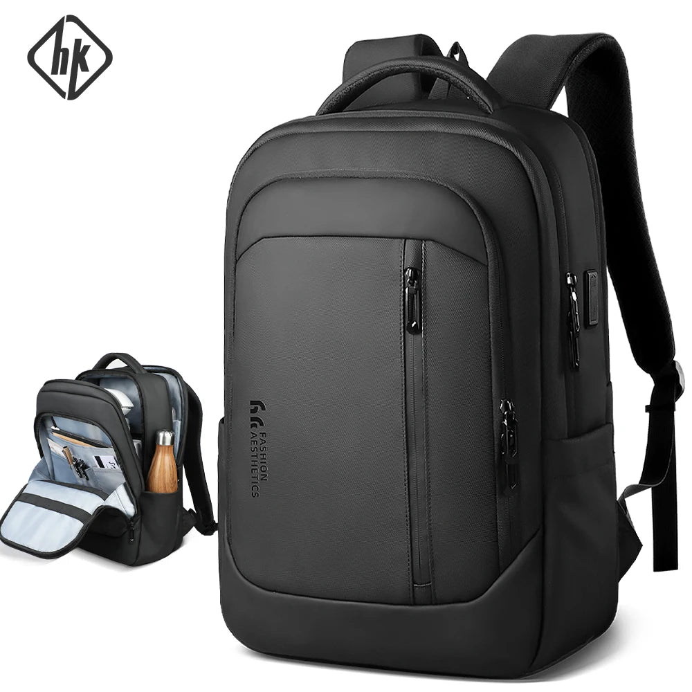 Large Waterproof Laptop Backpack 17" – Men's Business Travel Bag