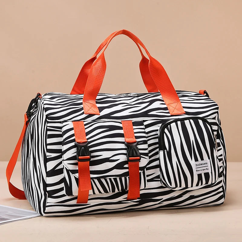 Leopard Print Weekender Gym Bag for Travel & Fitness