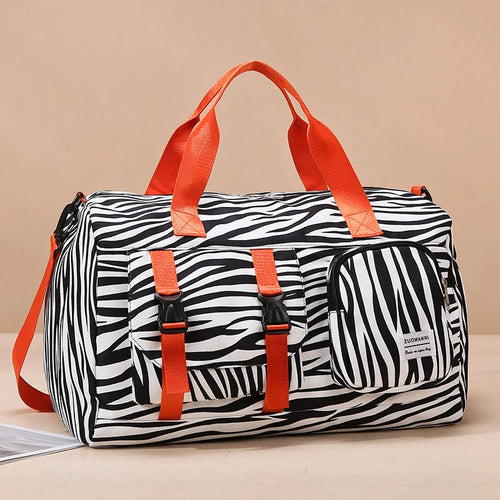 Leopard Print Weekender Gym Bag for Travel & Fitness