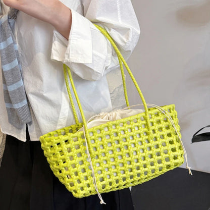 Handmade Woven Straw Beach Bag for Women – Summer Tote