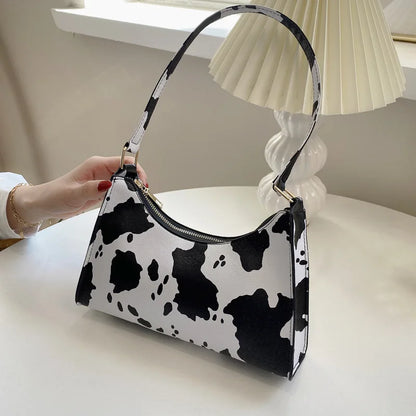 Leopard Print PU Leather Shoulder Bag for Women