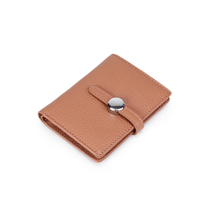 Genuine Leather Small Wallet for Women with Coin Purse