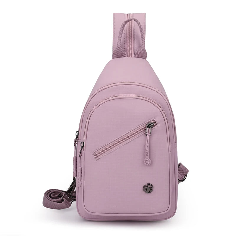 Women's Waterproof Nylon Sling Chest Bag – Lightweight Crossbody Shoulder Bag