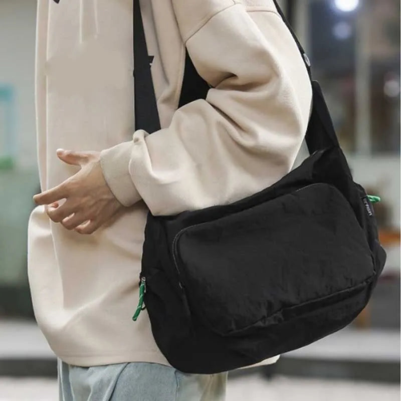 Large Capacity Nylon Crossbody Bag for Gym & Travel