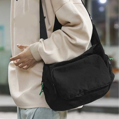 Large Capacity Nylon Crossbody Bag for Gym & Travel
