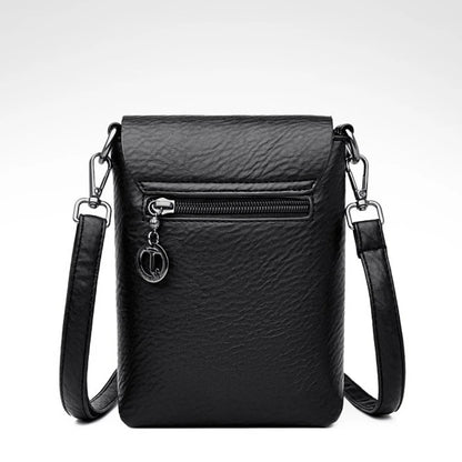 Women's Small Crossbody Phone Bag – Soft Leather Flap Purse