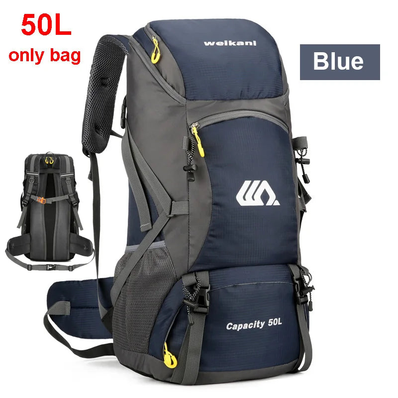 50L Hiking Backpack – Waterproof Travel Bag with Rain Cover