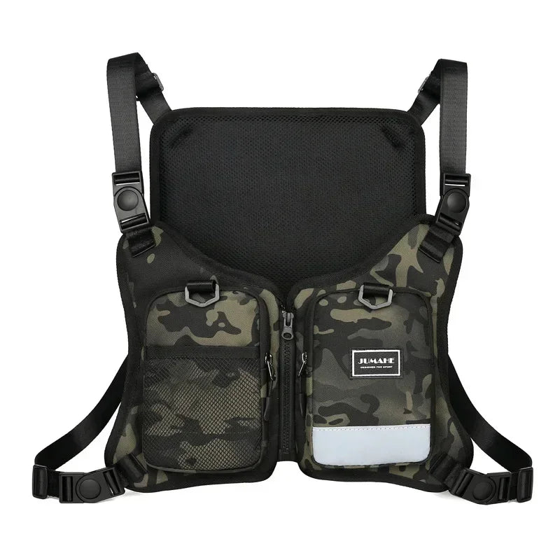 Men's Tactical Chest Bag Vest – Outdoor Sports & Cycling Rig