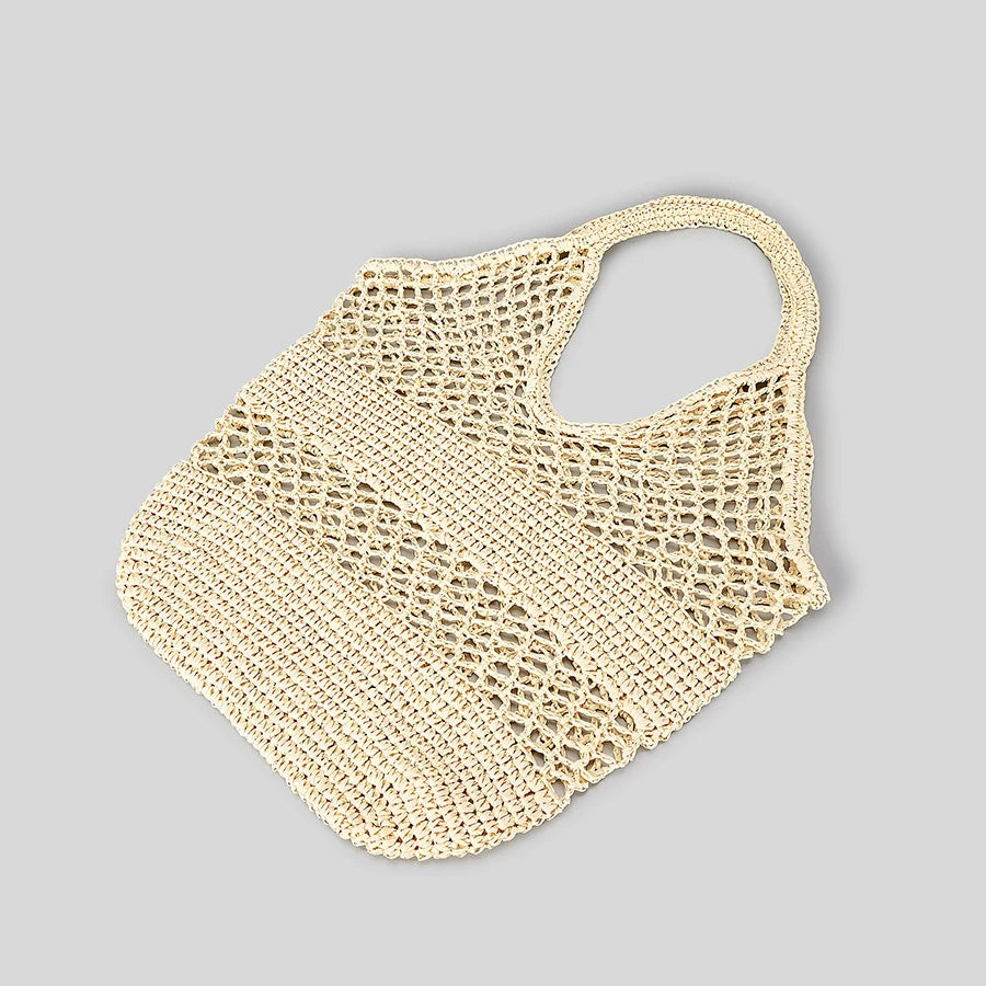 Casual Hollow Straw Women Shoulder Bags Paper Woven Lady Handbags Handmade Summer Beach Large Tote