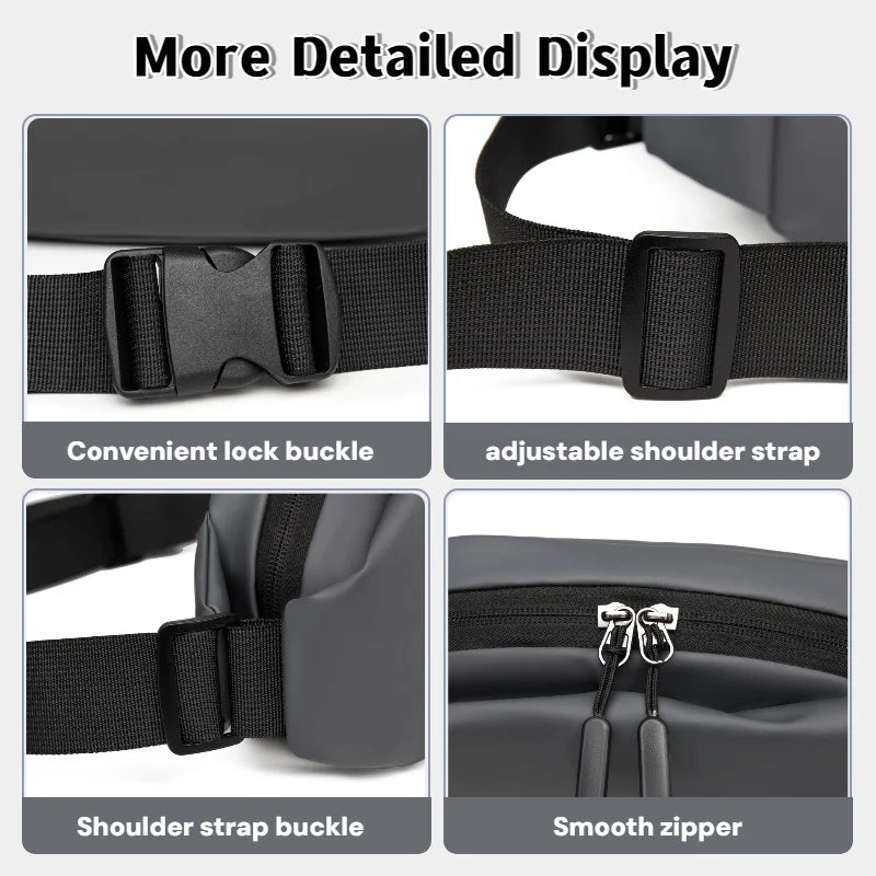Men's Minimalist Crossbody Chest Bag – Sports Waist & Shoulder Pack