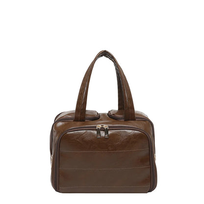 Large Travel Makeup Bag – PU Leather Cosmetic Organizer