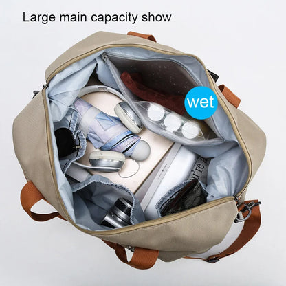 Travel Gym Duffle Bag – Waterproof Weekender with Shoe Compartment