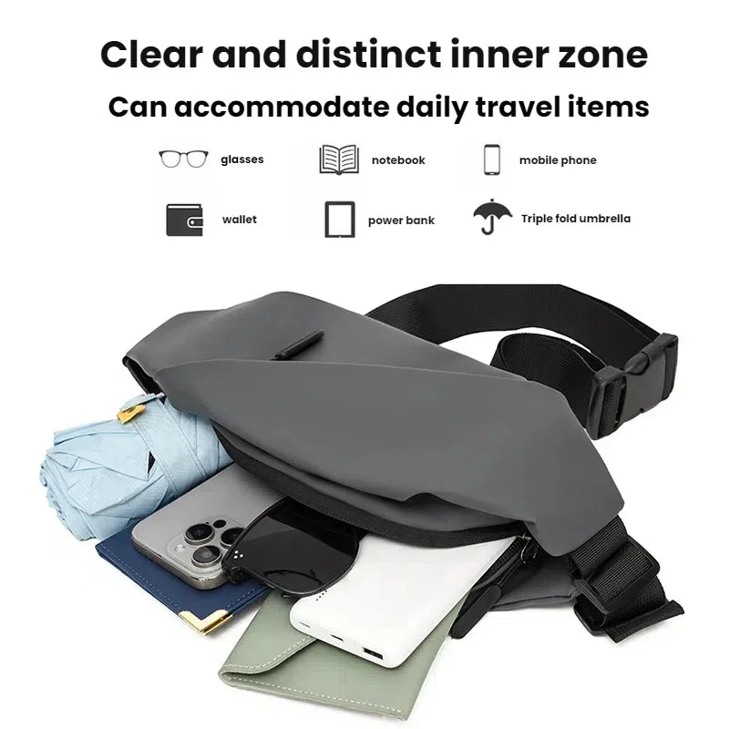Men's Minimalist Crossbody Chest Bag – Sports Waist & Shoulder Pack