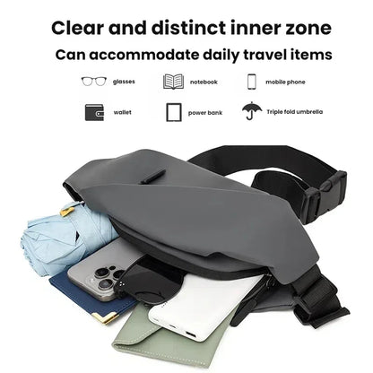 Men's Minimalist Crossbody Chest Bag – Sports Waist & Shoulder Pack
