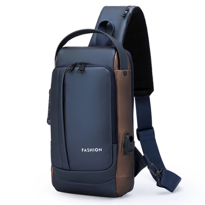 Anti-Theft Sling Bag for Men – USB Charging & Password Lock