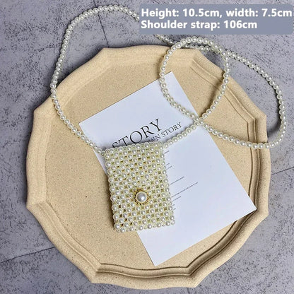 Pearl Mini Crossbody Bag for Women – Cute Shoulder Bag