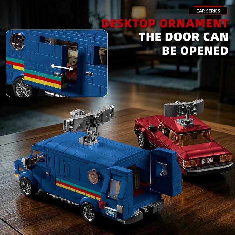 MOC 80s Retro Van & Car Building Blocks Set 2-in-1