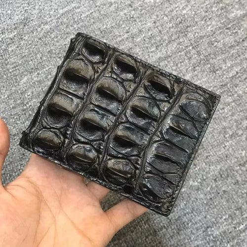 Crocodile Leather Bifold Wallet for Men – Luxury Card Holder