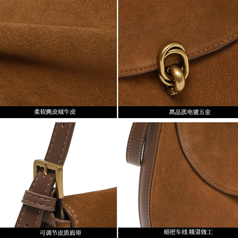 Mini Matte Leather Crossbody Shoulder Bag for Women