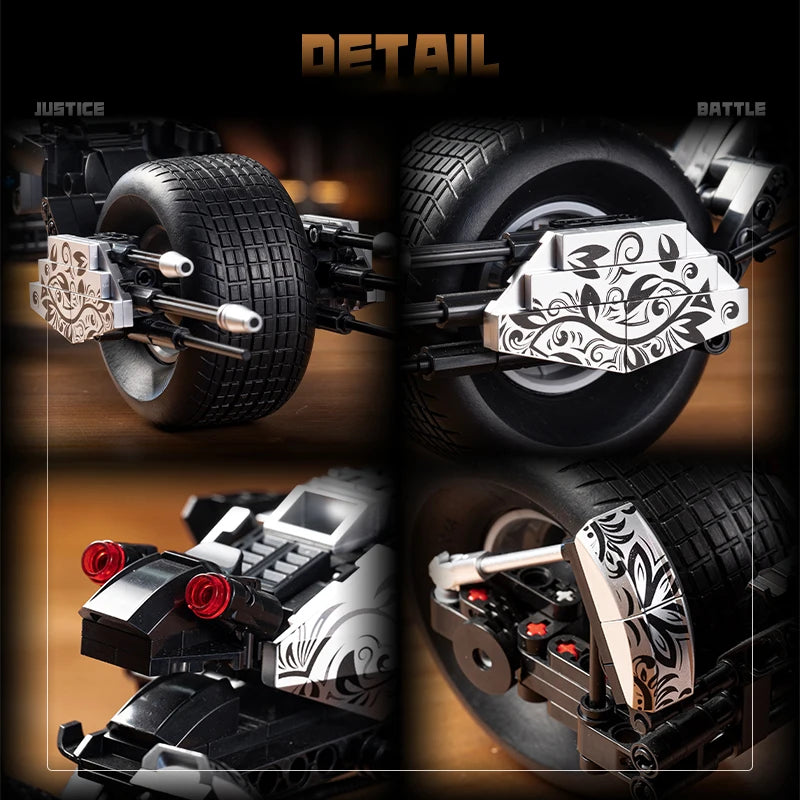 Dark Knight Motorcycle MOC Building Blocks Set
