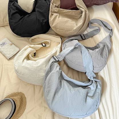 Large Capacity Nylon Crossbody Shoulder Bag – Casual Women's Hobo Tote