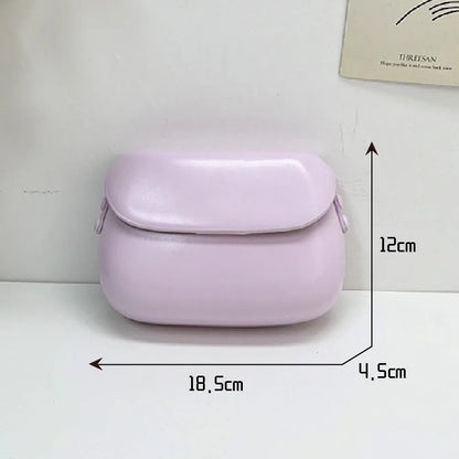 Women Messenger Bag Pu Leather Shiny Shoulder Hard Flip Buckle Mobile Phone Outing Coin Purse