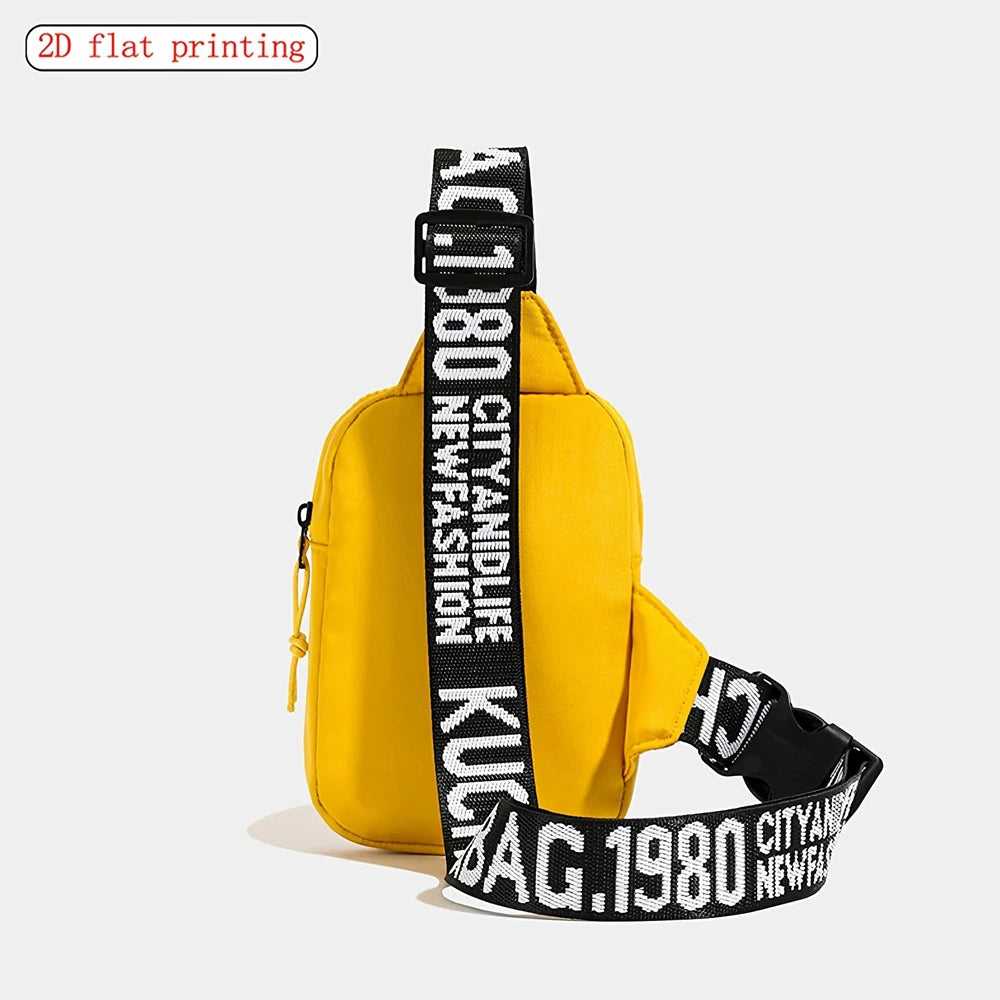 Men's Chest Bag with Music Boy 2D Print – Crossbody Sling Bag