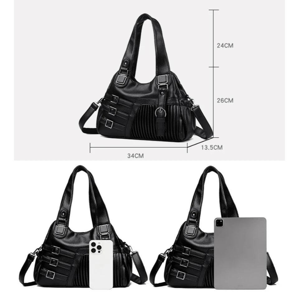 Luxury Leather Women's Shoulder Bag – Designer Hobo Handbag
