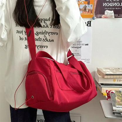 Canvas Crossbody Tote Bag for Women – Large Capacity Travel & Yoga Bag