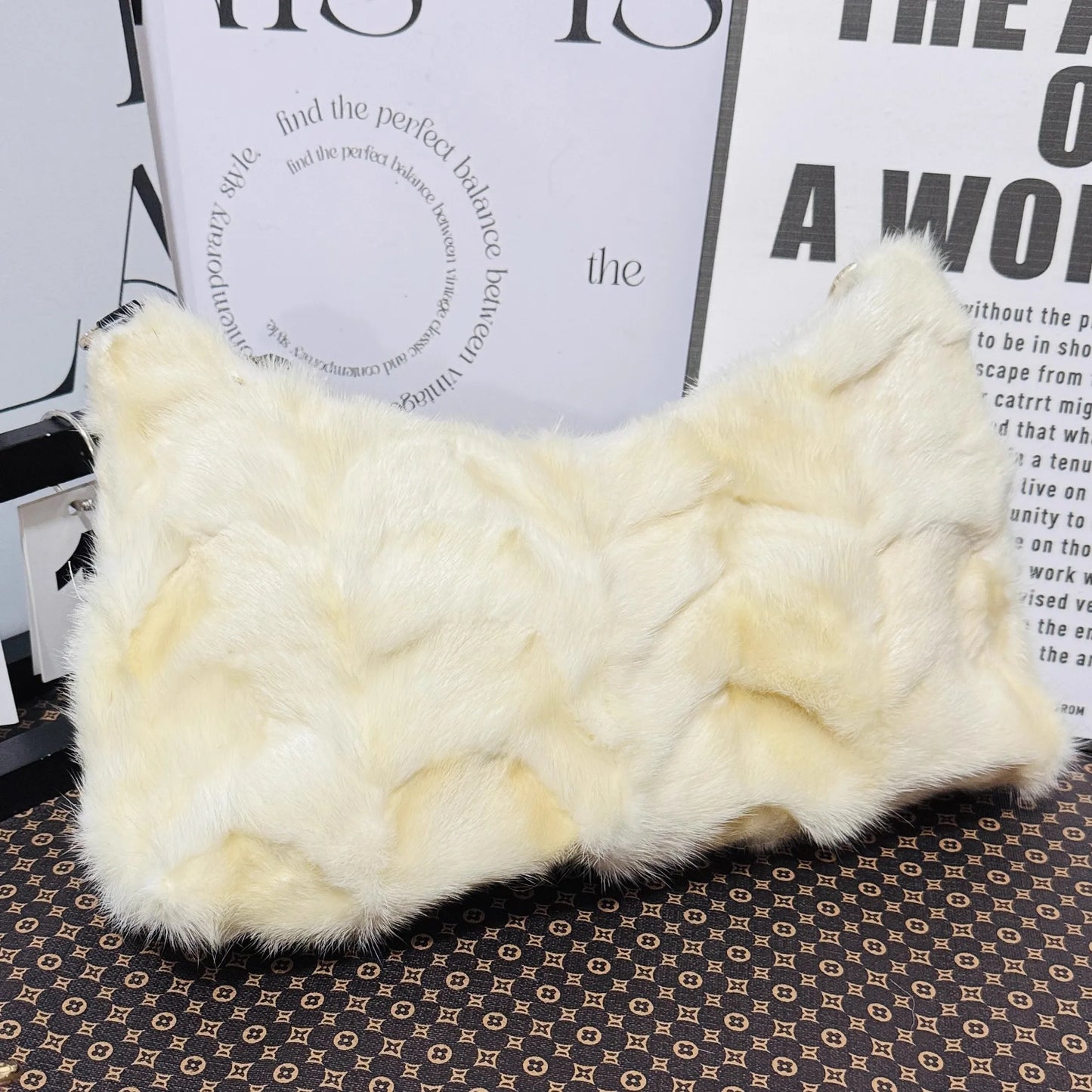 Real Fur Shoulder Bag Women Mink Hair Designer Luxury Handbag Trend Casual Elegant Female Bags