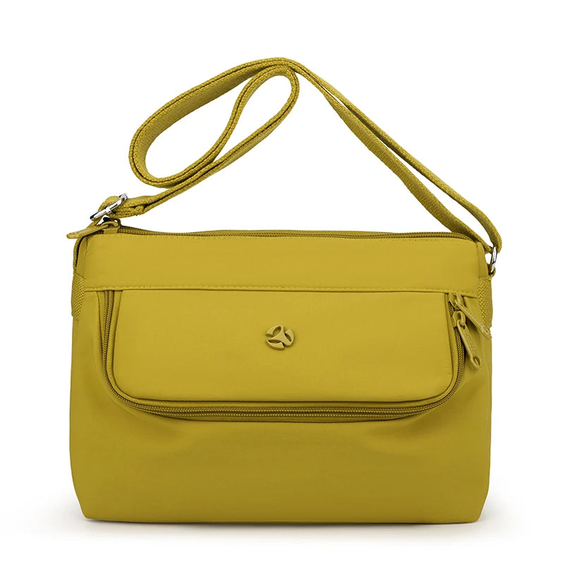 Waterproof Nylon Crossbody Bag – Lightweight Multi-Pocket Shoulder Bag