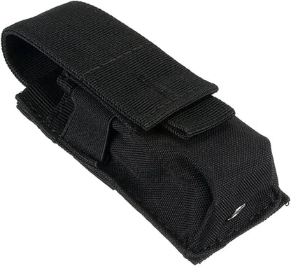 Tactical MOLLE Flashlight Pouch – Nylon EDC Tool & Knife Bag