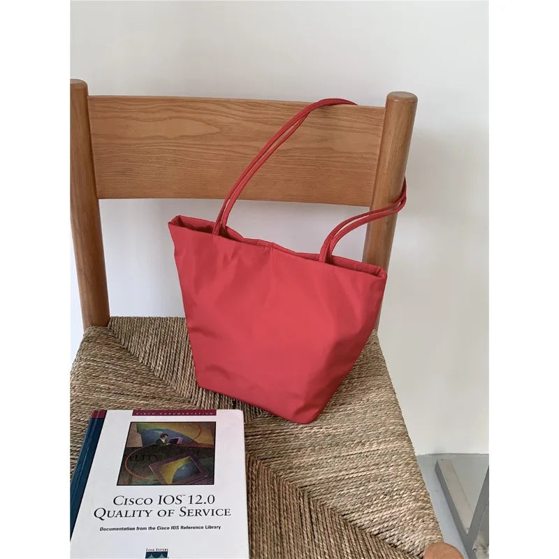 Nylon Bucket Tote Bag for Women – Casual Shoulder Handbag