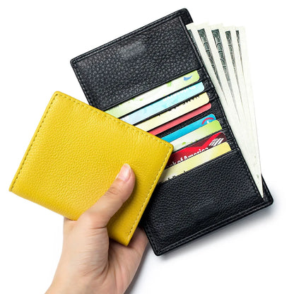 Slim Bifold Wallet – Unisex Short Wallet with Card Holder