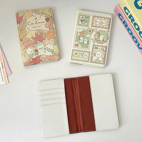 Cute Cartoon PU Leather Passport Cover – Waterproof Travel Holder