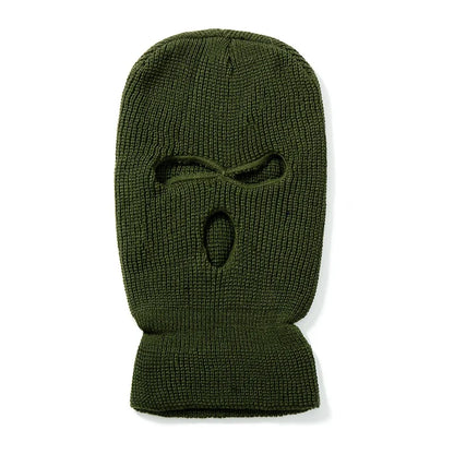 Balaclava Ski Mask 3-Hole Winter Face Cover – Unisex Knit Beanie