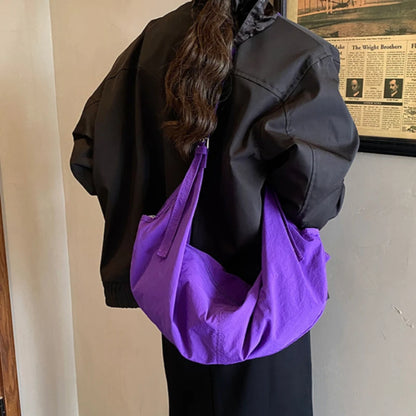 Large Capacity Nylon Dumpling Tote Bag – Casual Crossbody Shoulder Bag