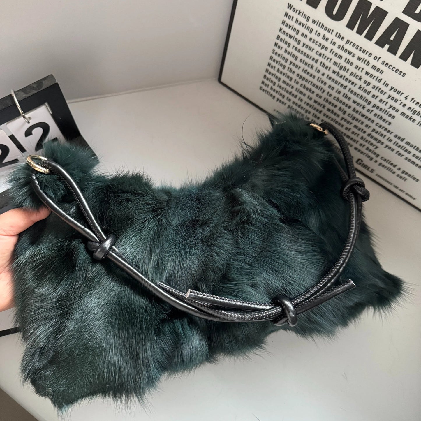 Faux Fur Shoulder Bag — Luxury Tote & Clutch Purse for Women