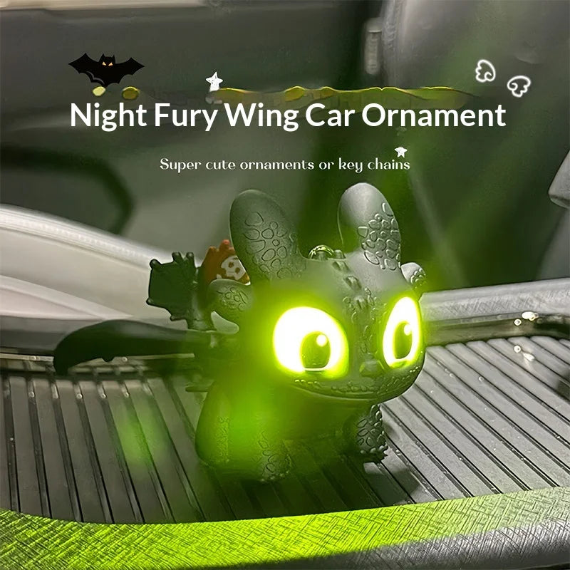 Toothless Dragon Keychain – Cute Glowing Car Ornament